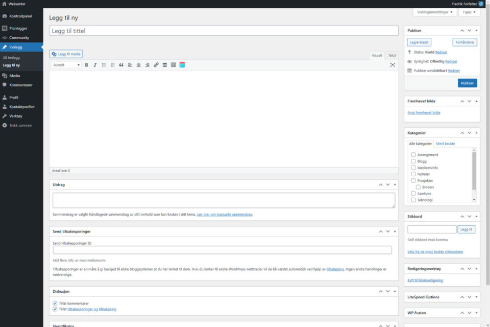 Veileder WordPress Innlegg